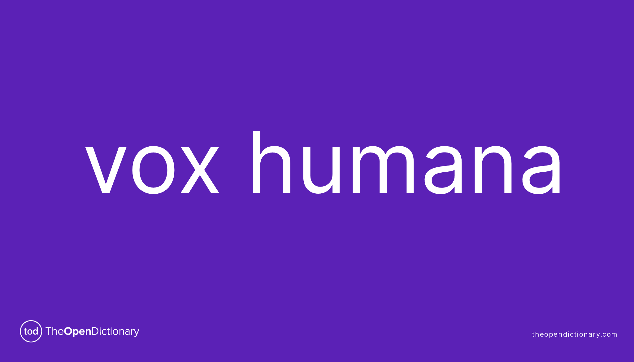 Vox Humana 